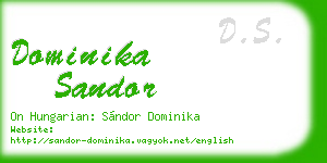 dominika sandor business card