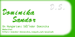 dominika sandor business card